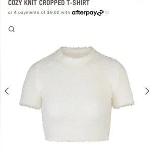 SKIMS - COZY KNIT CROPPED TEE